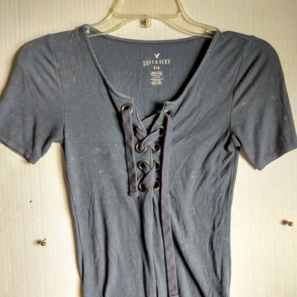 *SOLD*Soft & Sexy American Eagle Lace Up Bodysuit - Picture 5 of 6